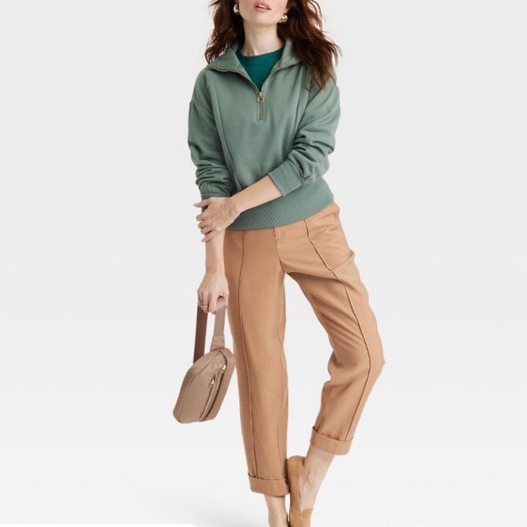 A New Day Teal Quarter Zip Sweatshirt Small - Picture 3 of 14